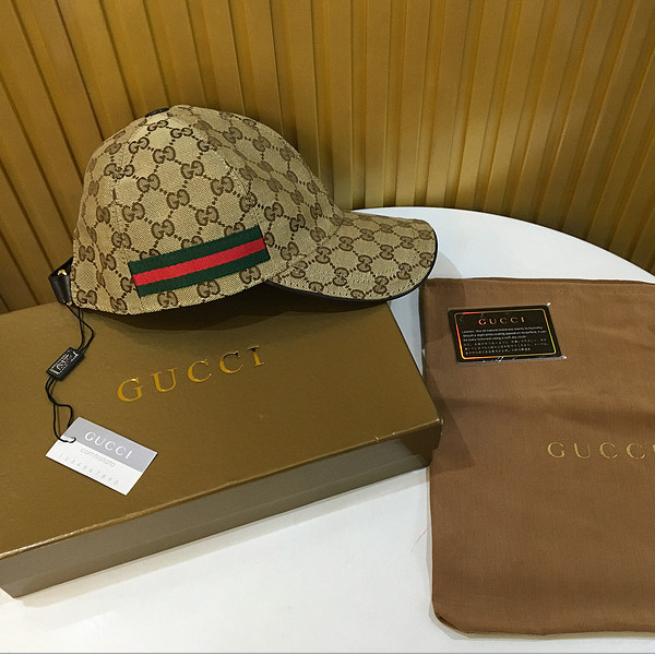 Gucci Original GG Canvas Baseball Hat With Web - PerfectKickZ