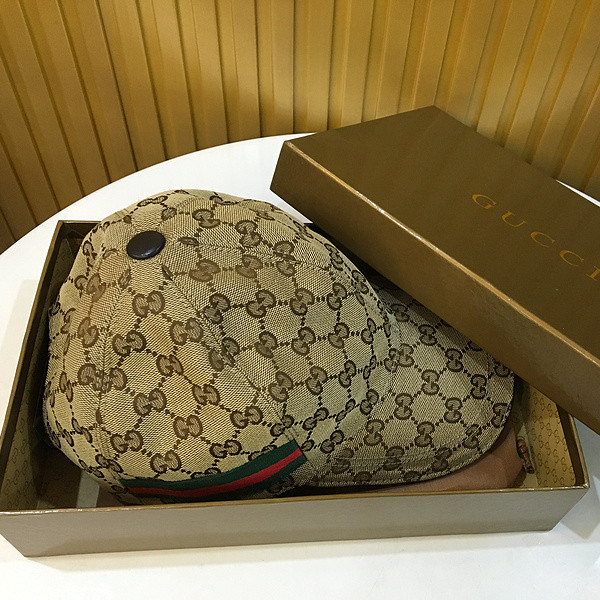 Gucci Original GG Canvas Baseball Hat With Web - PerfectKickZ