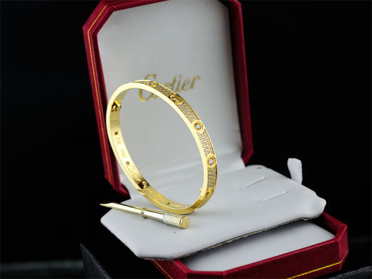 Cartier Gold Iced Bracelet - PerfectKickZ