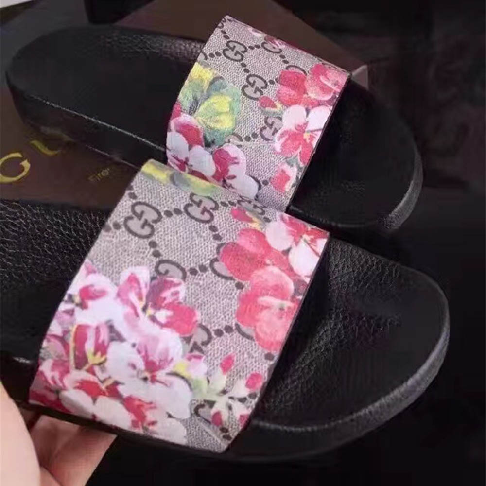 Gucci Bird And Flower Flip Flops - PerfectKickZ