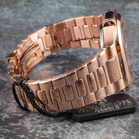Patek Philipps Sa Rose Gold Watch with Black Dial - 