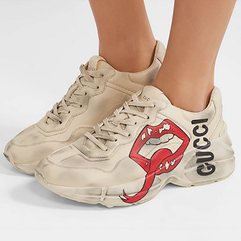 Gucci Rhyton Sneaker With Mouth Print - PerfectKickZ