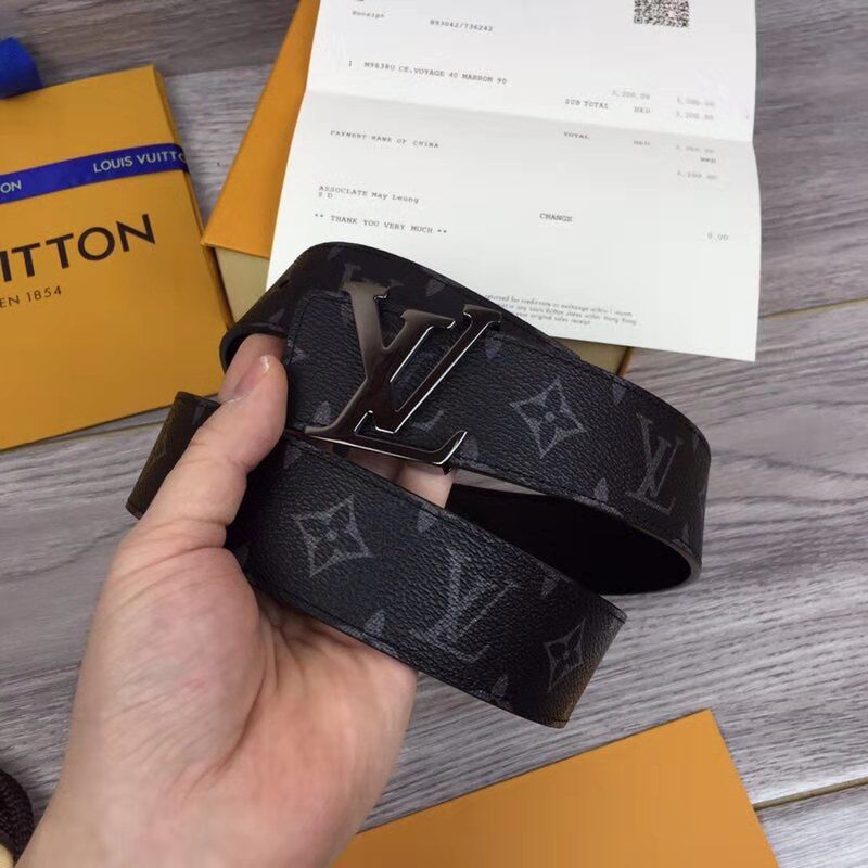 Louis Vuitton Reverso Belt in Black - PerfectKickZ