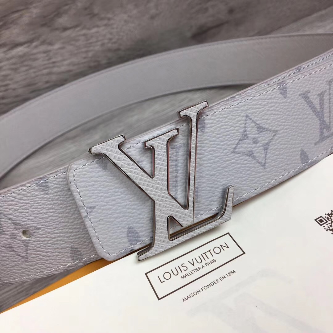Louis Vuitton Initiales Reversible Belt  In White - PerfectKickZ