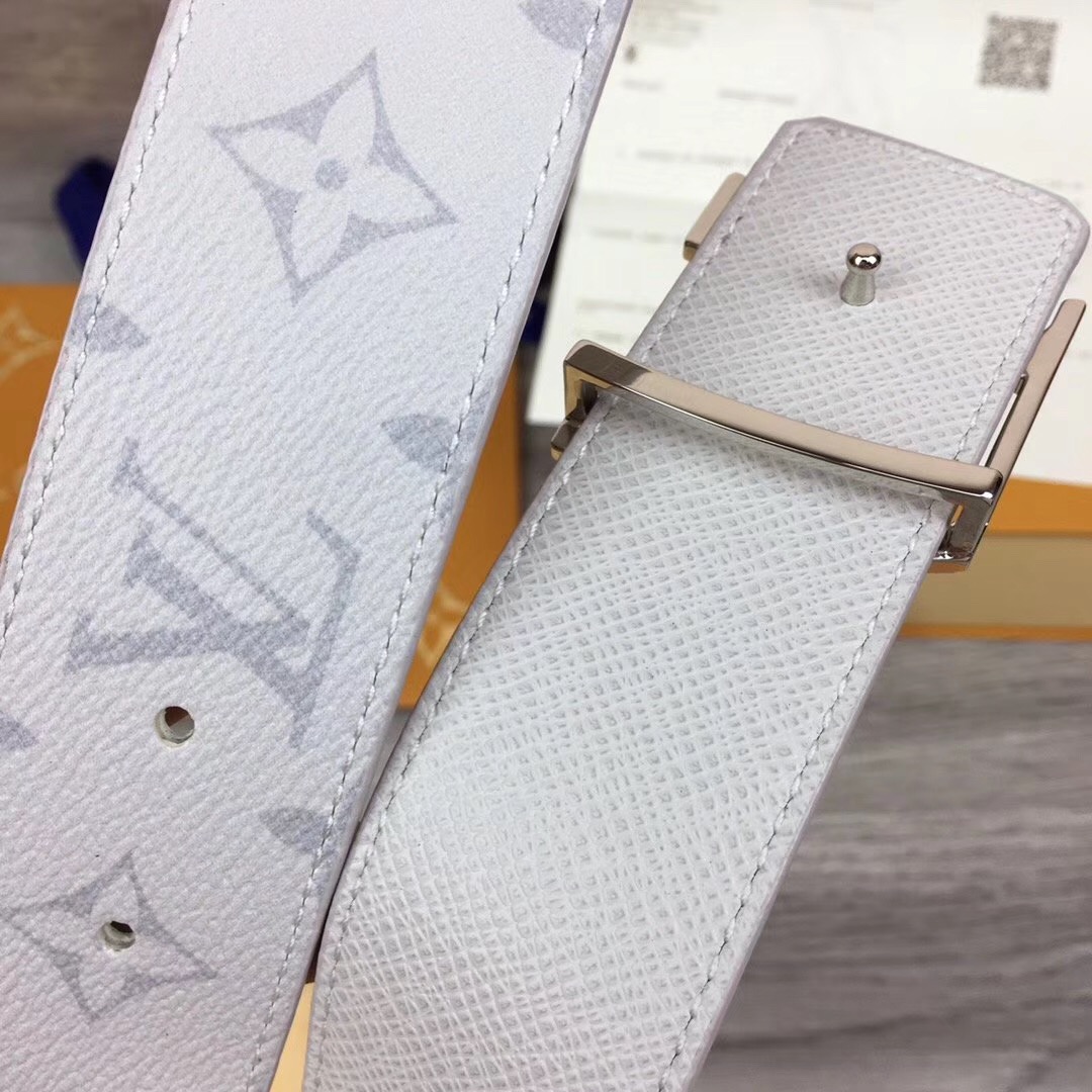 Louis Vuitton Initiales Reversible Belt  In White - PerfectKickZ