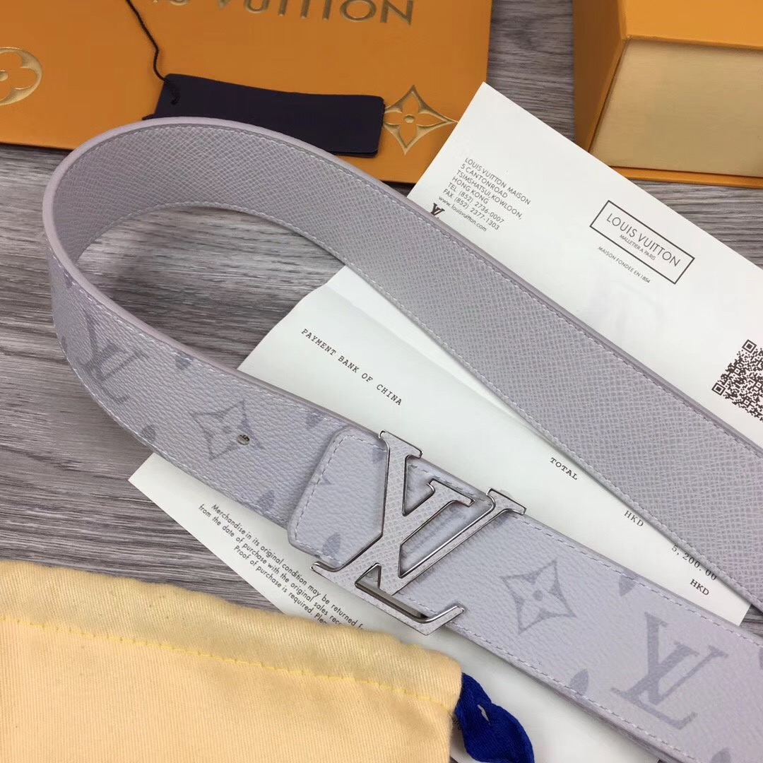 Louis Vuitton Initiales Reversible Belt  In White - PerfectKickZ