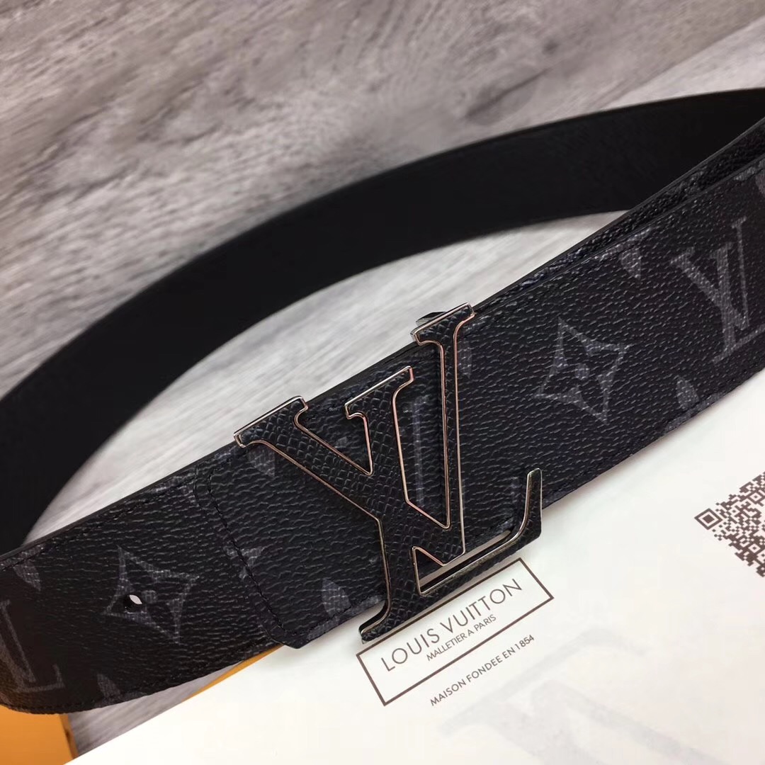 Louis Vuitton Initiales Reversible Belt In Black - PerfectKickZ