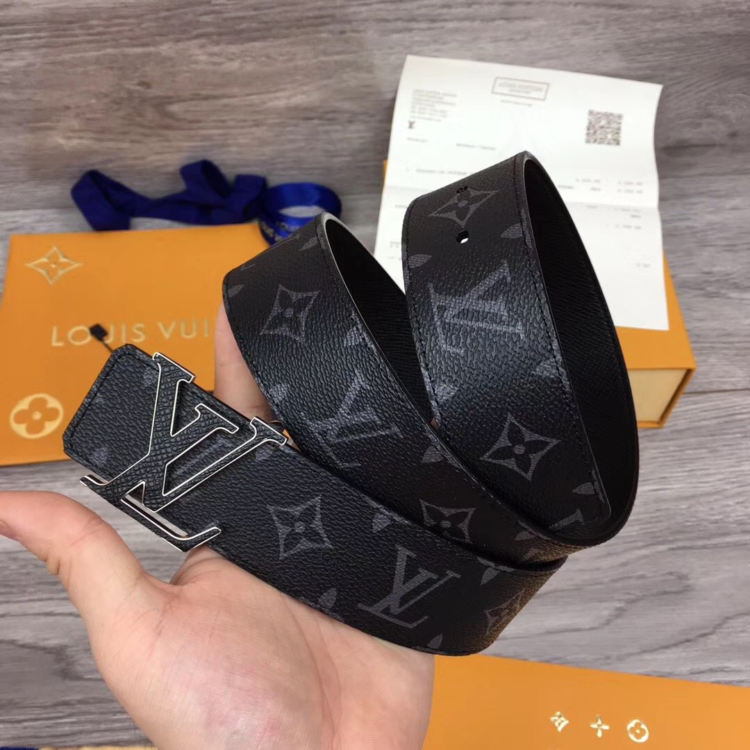 Louis Vuitton Initiales Reversible Belt In Black - PerfectKickZ