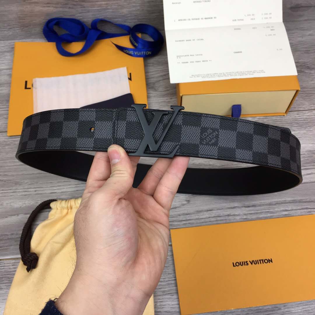 Louis Vuitton Damier Belt In Black - 