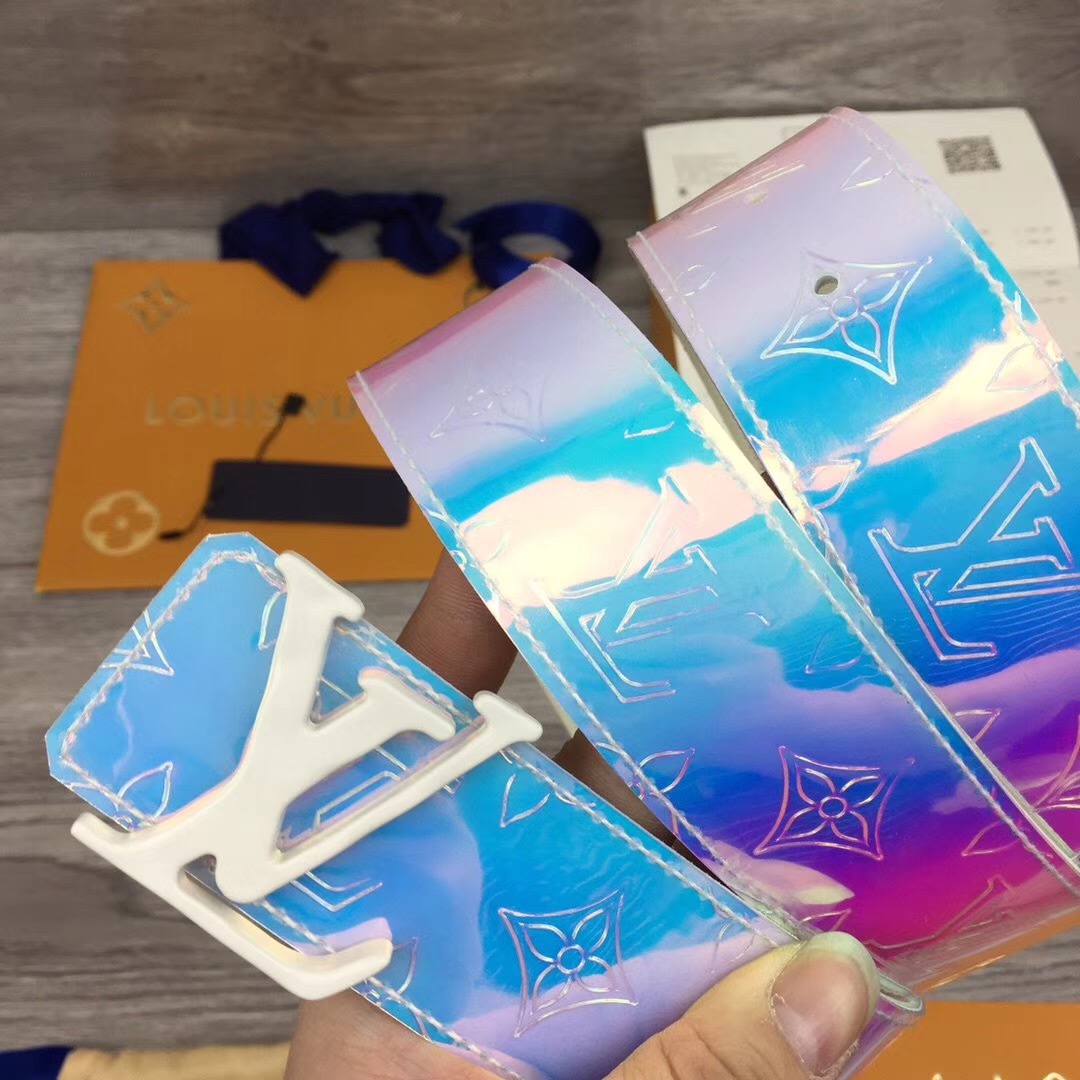 Louis Vuitton Iridescent Monogram 40MM Belt  - PerfectKickZ