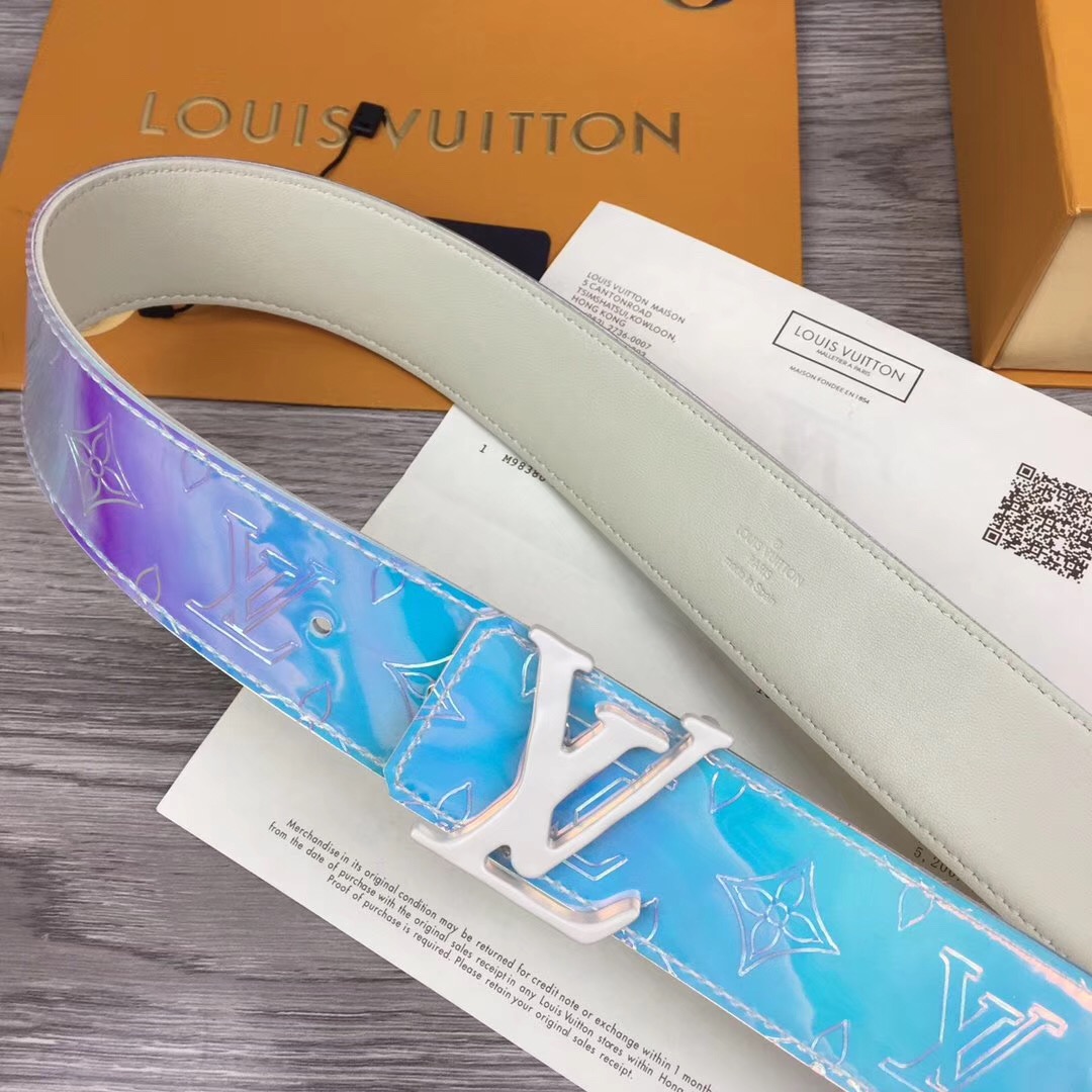 Louis Vuitton Iridescent Monogram 40MM Belt  - PerfectKickZ