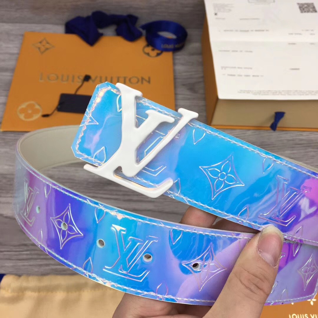 Louis Vuitton Iridescent Monogram 40MM Belt  - PerfectKickZ