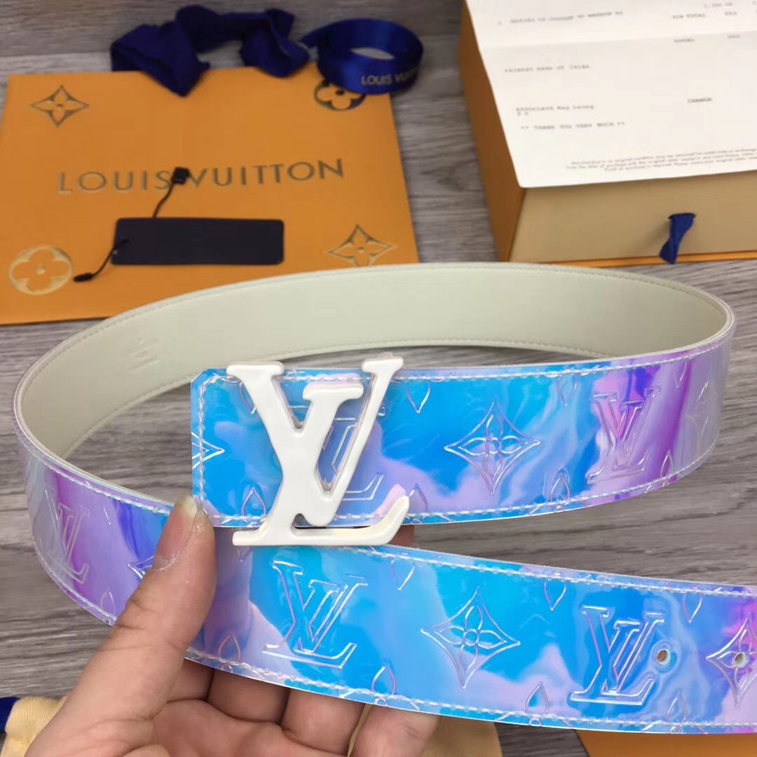 Louis Vuitton Iridescent Monogram 40MM Belt  - PerfectKickZ