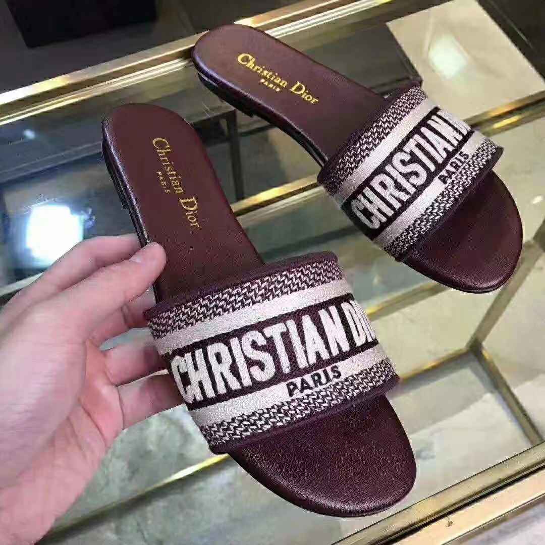 Dior Dway Mule In Embroidered Cotton - PerfectKickZ