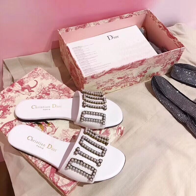 Dior White Slippers - PerfectKickZ