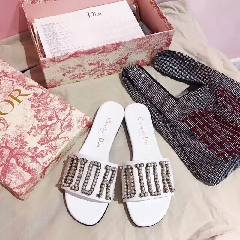 Dior White Slippers - PerfectKickZ
