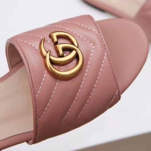 Gucci Women's Slide Sandal With Double G - PerfectKickZ