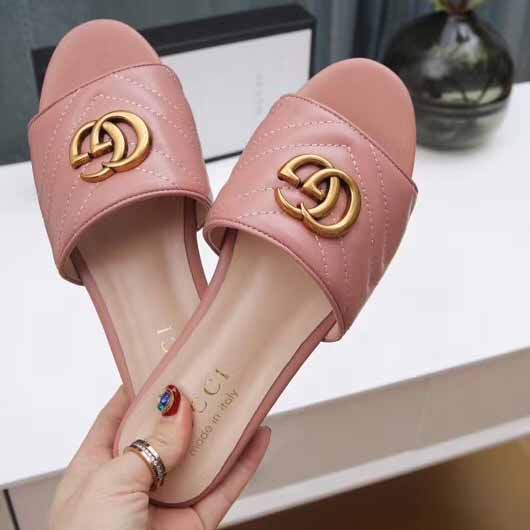 Gucci Women's Slide Sandal With Double G - PerfectKickZ