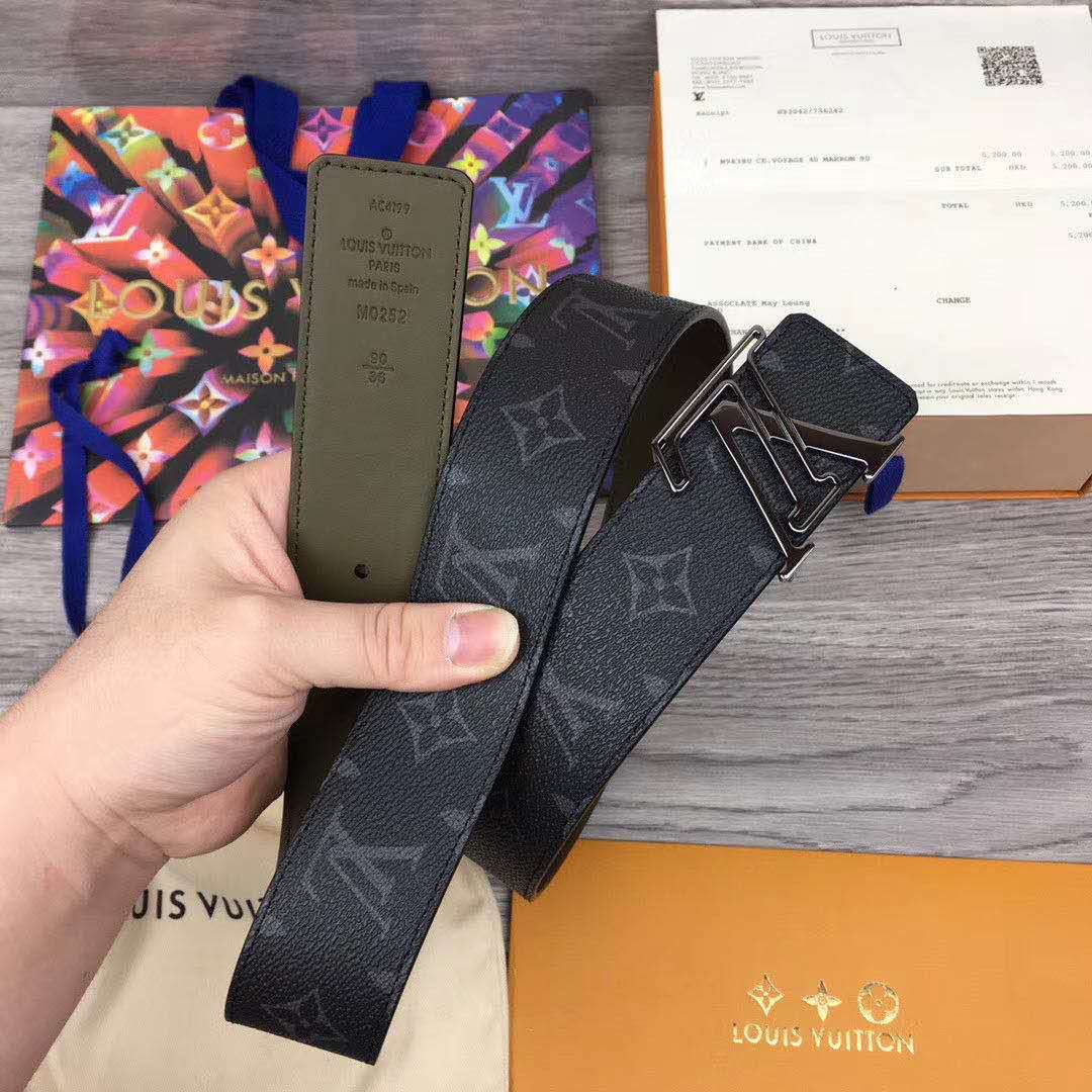 Louis Vuitton Line Reversible Monogram Belt  - PerfectKickZ
