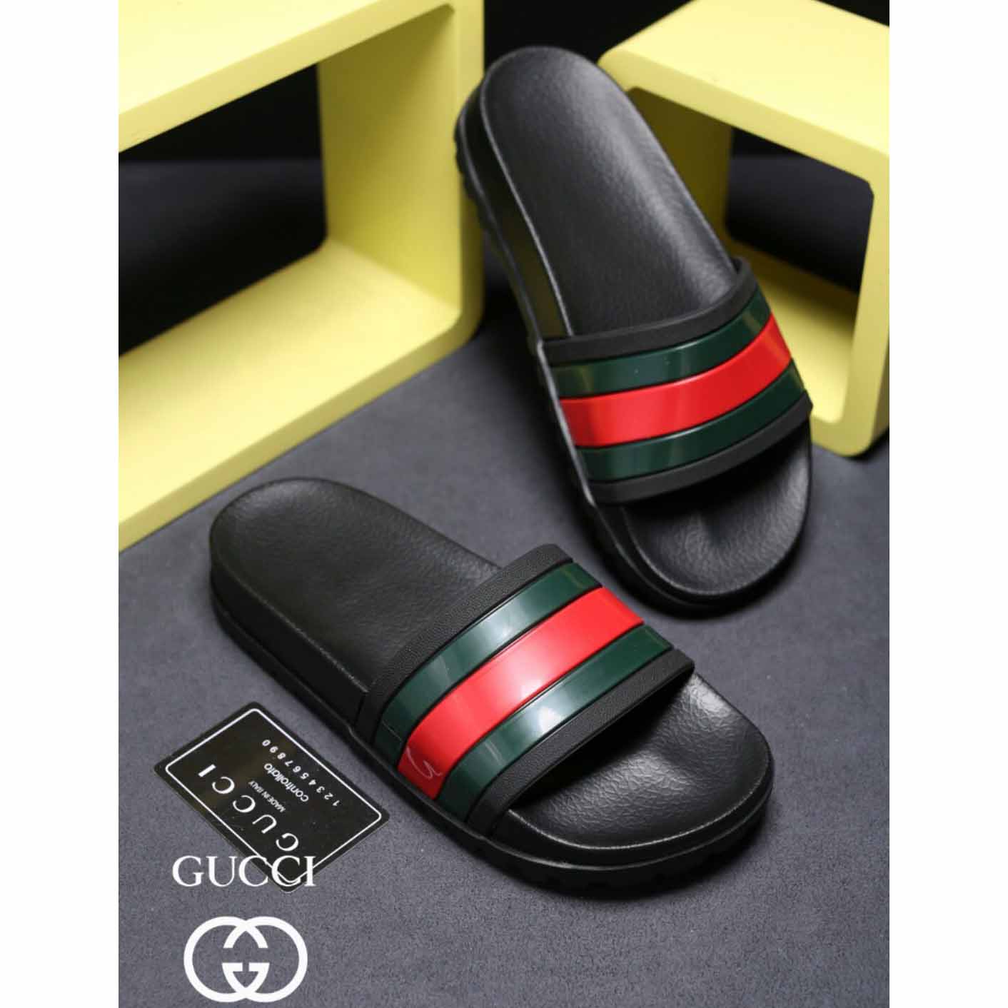 Gucci Web Slide Sandal - PerfectKickZ
