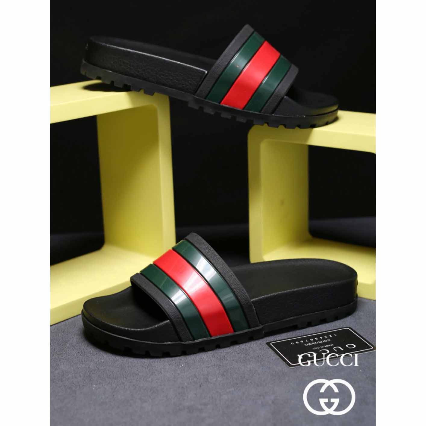 Gucci Web Slide Sandal - PerfectKickZ