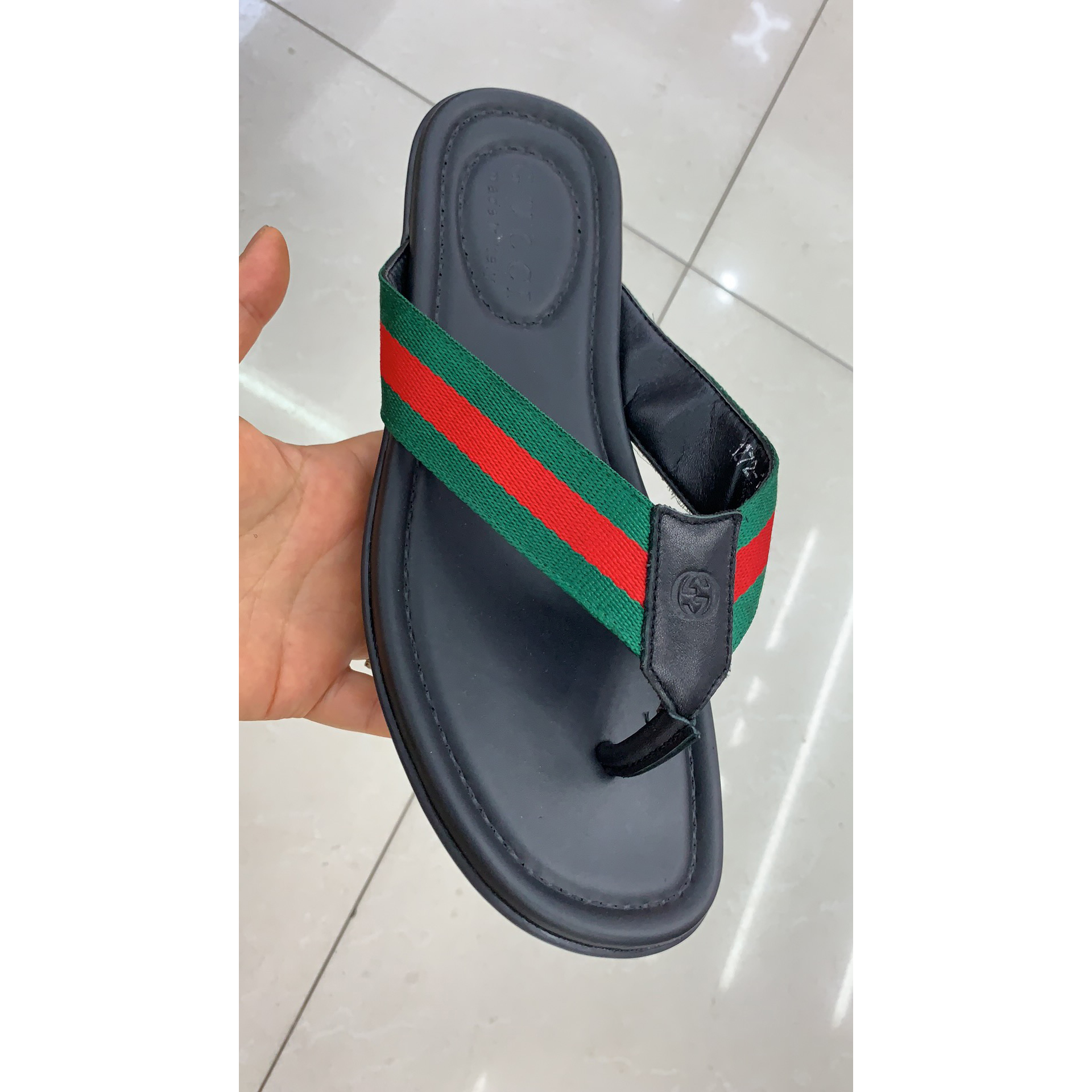 Gucci Web Flip Flops - PerfectKickZ
