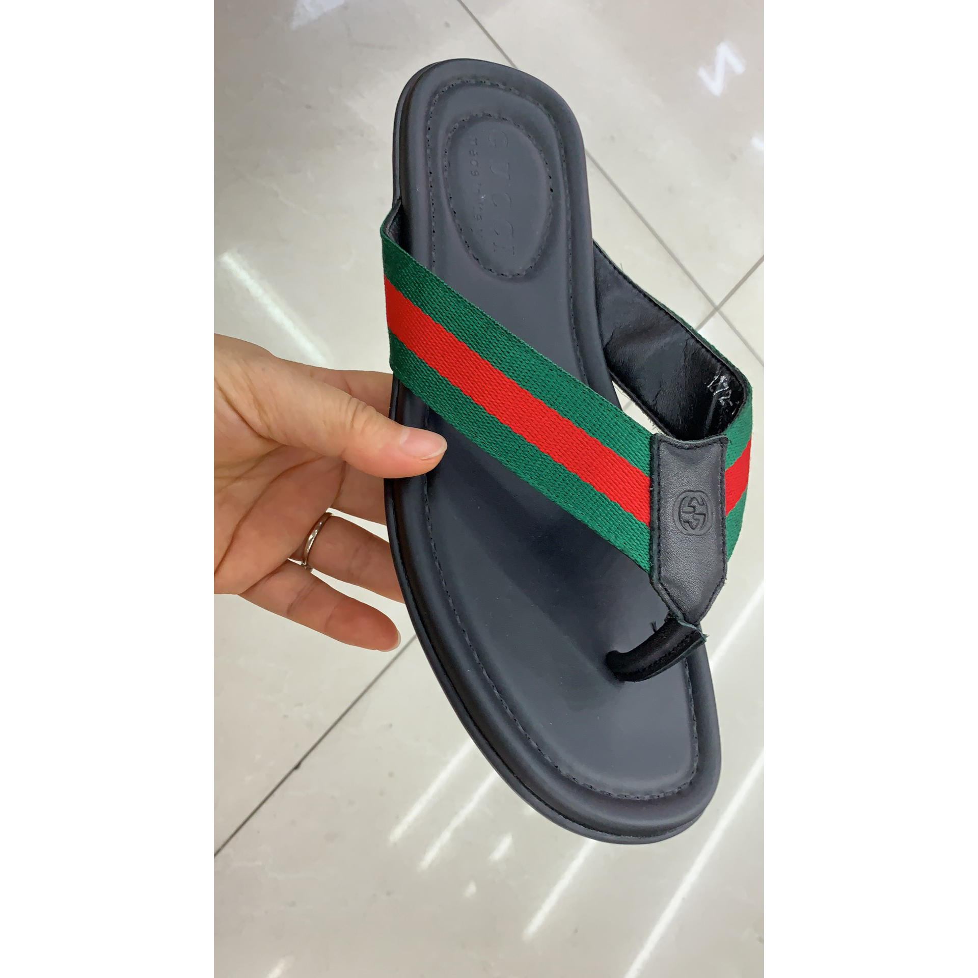Gucci Web Flip Flops - 