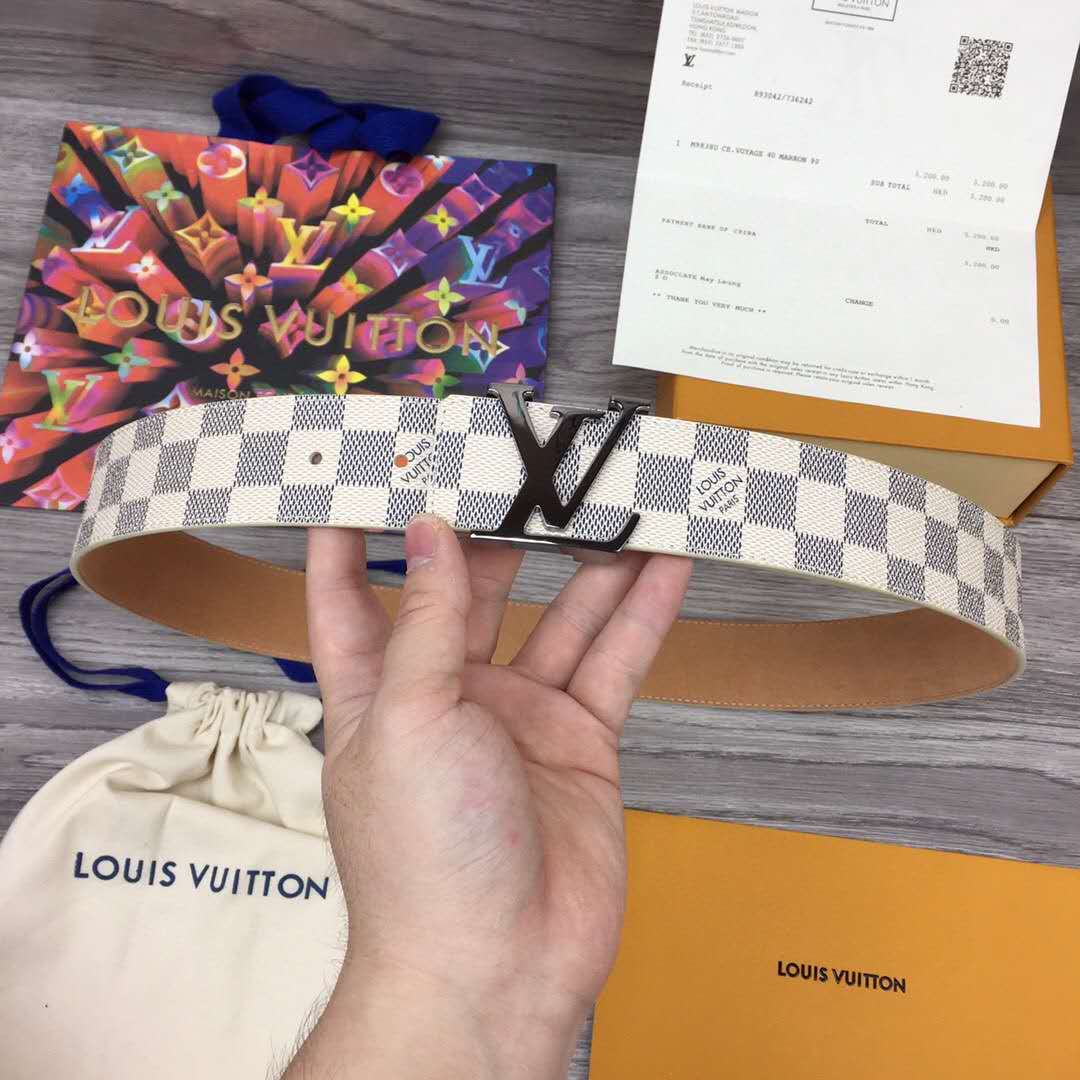 Louis Vuitton Initiales Damier Belt - PerfectKickZ
