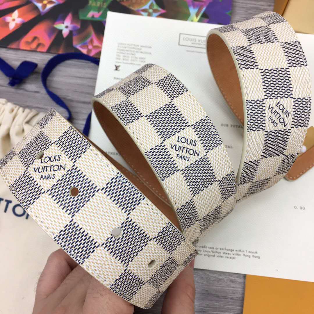 Louis Vuitton Initiales Damier Belt - PerfectKickZ