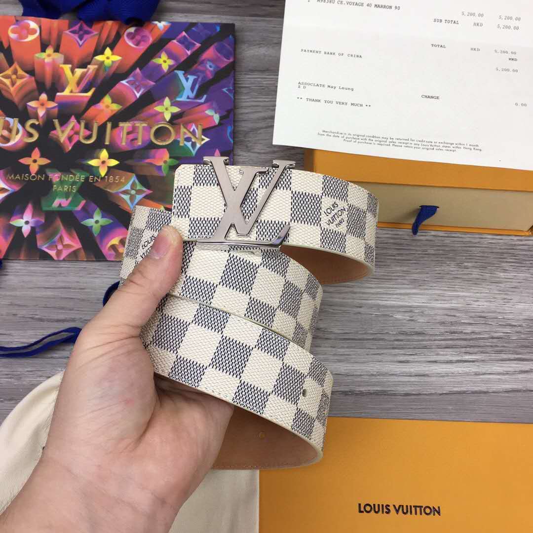 Louis Vuitton Initiales Damier Belt - PerfectKickZ