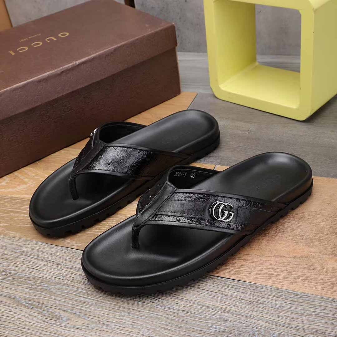Gucci GG Slides Thong Sandals  - PerfectKickZ