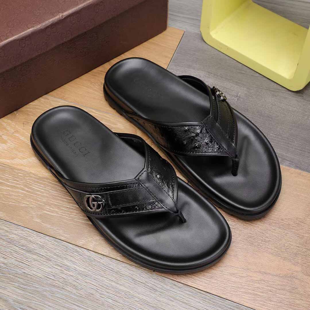 Gucci GG Slides Thong Sandals  - PerfectKickZ