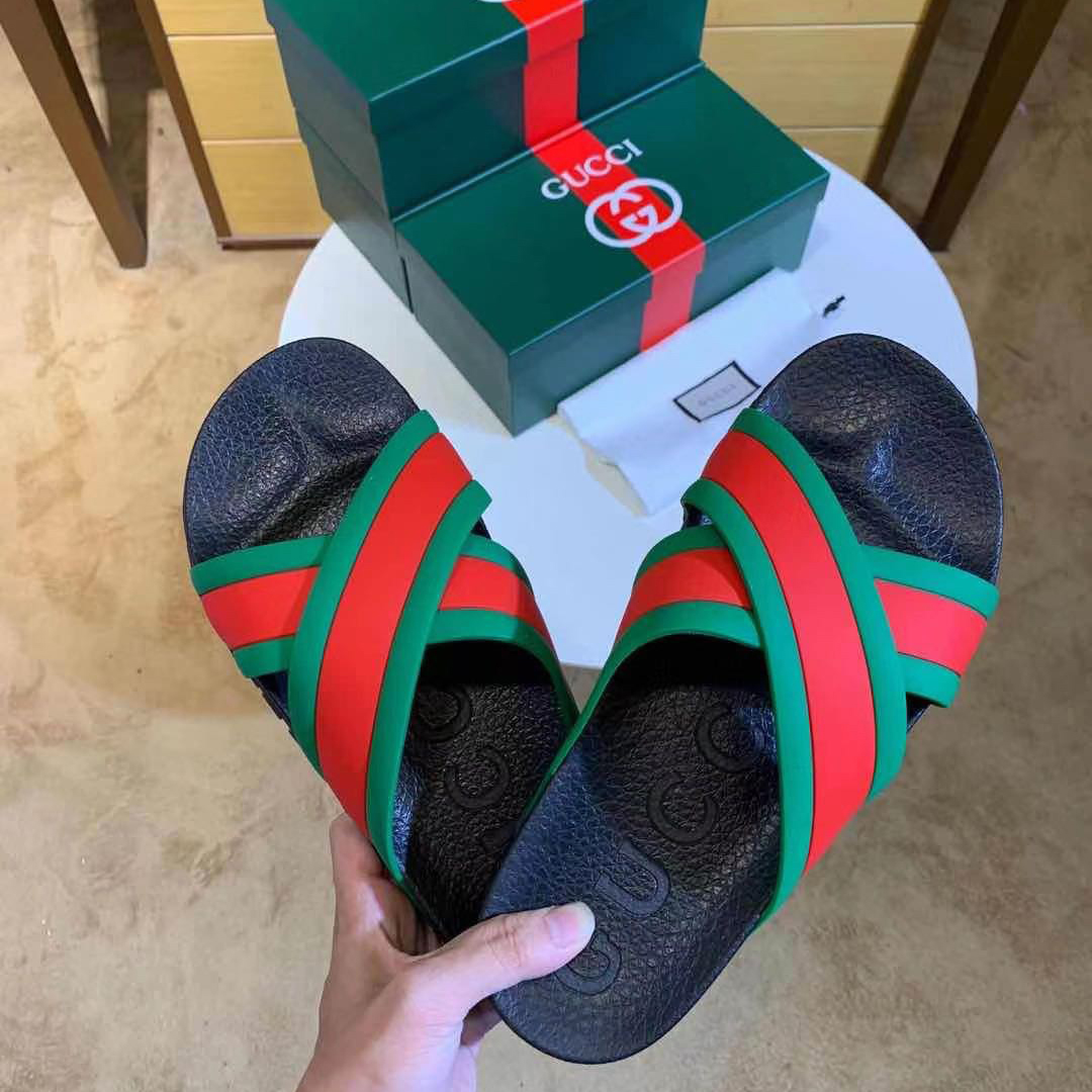Gucci Web Slide Sandal - PerfectKickZ