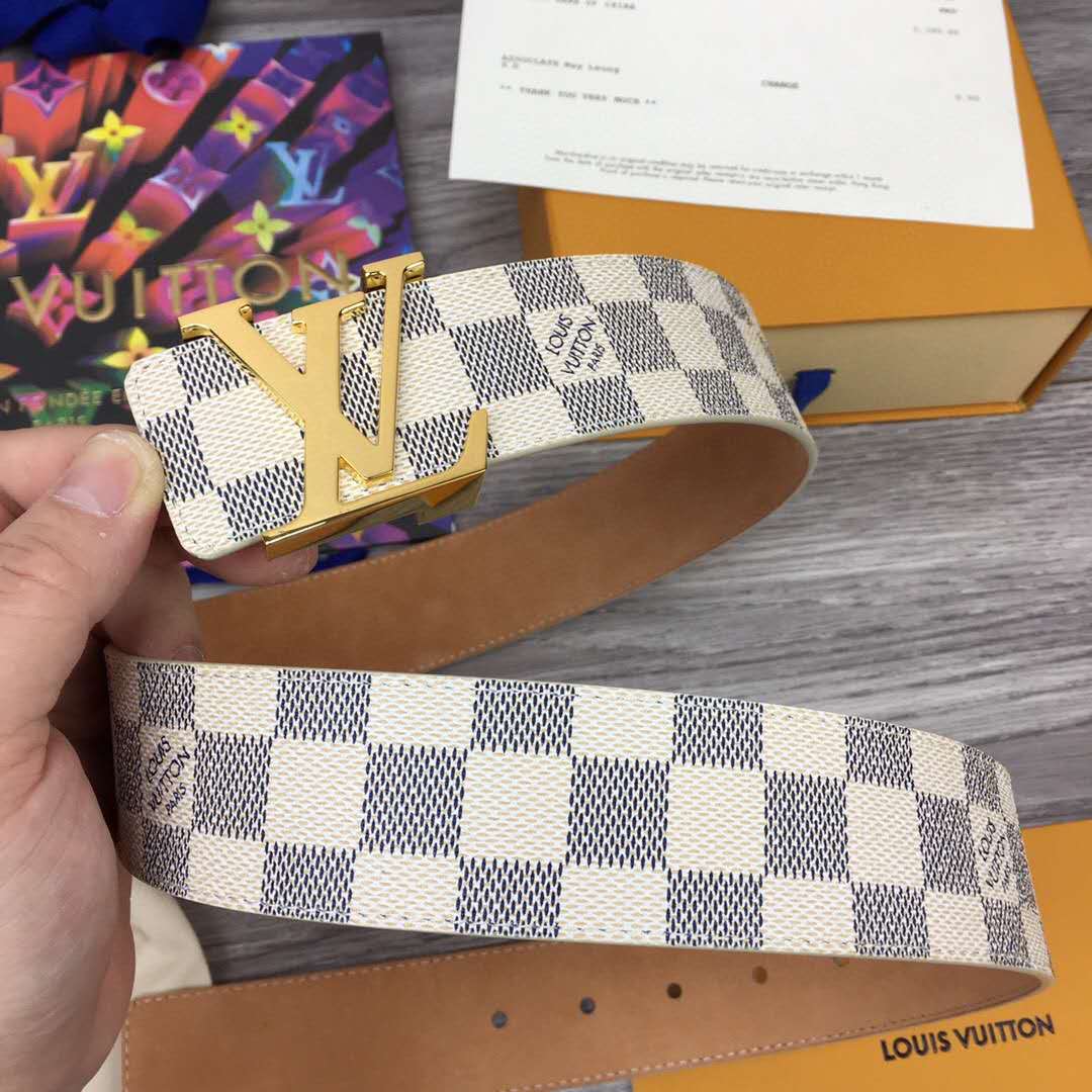 Louis Vuitton Initiales Damier Belt - PerfectKickZ