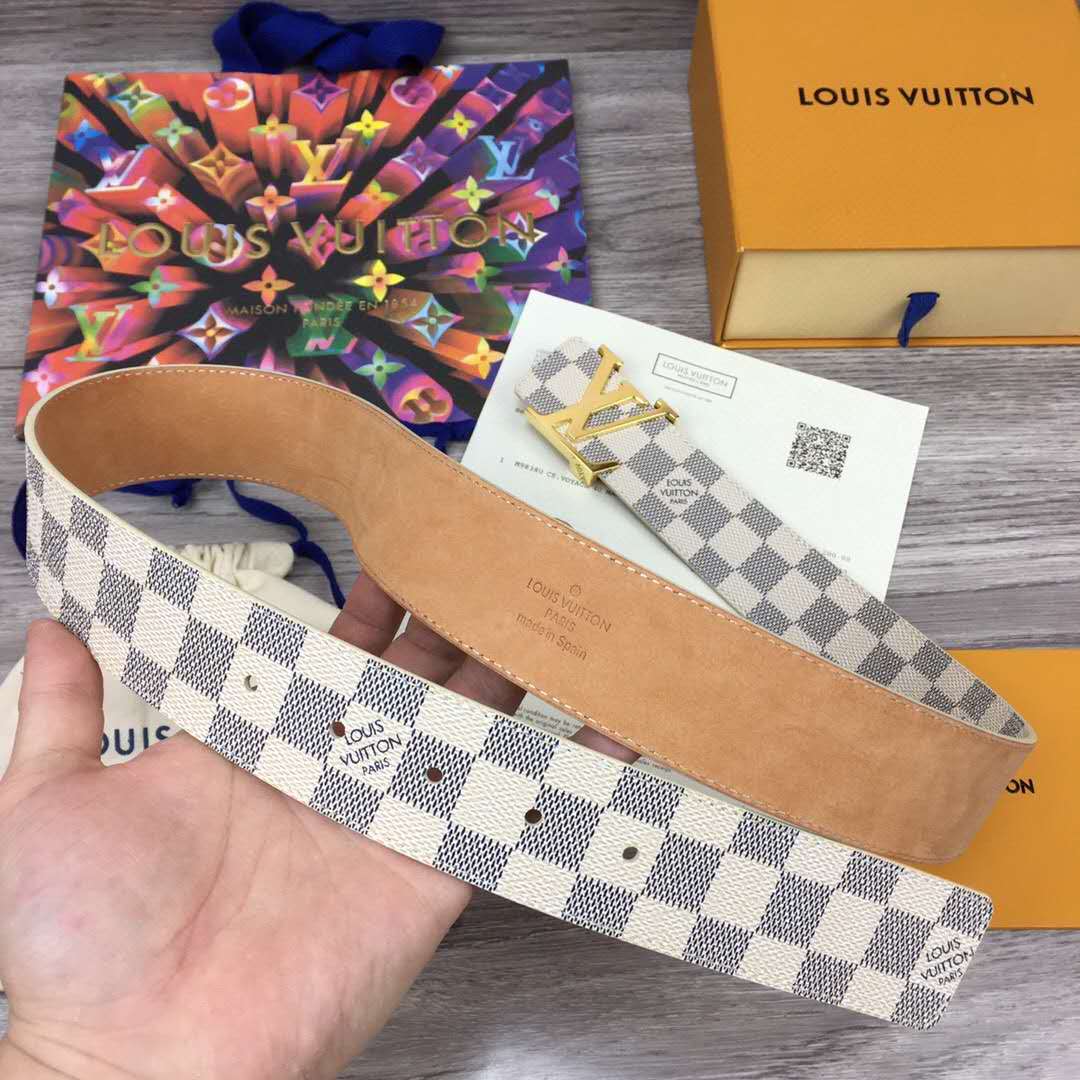 Louis Vuitton Initiales Damier Belt - PerfectKickZ