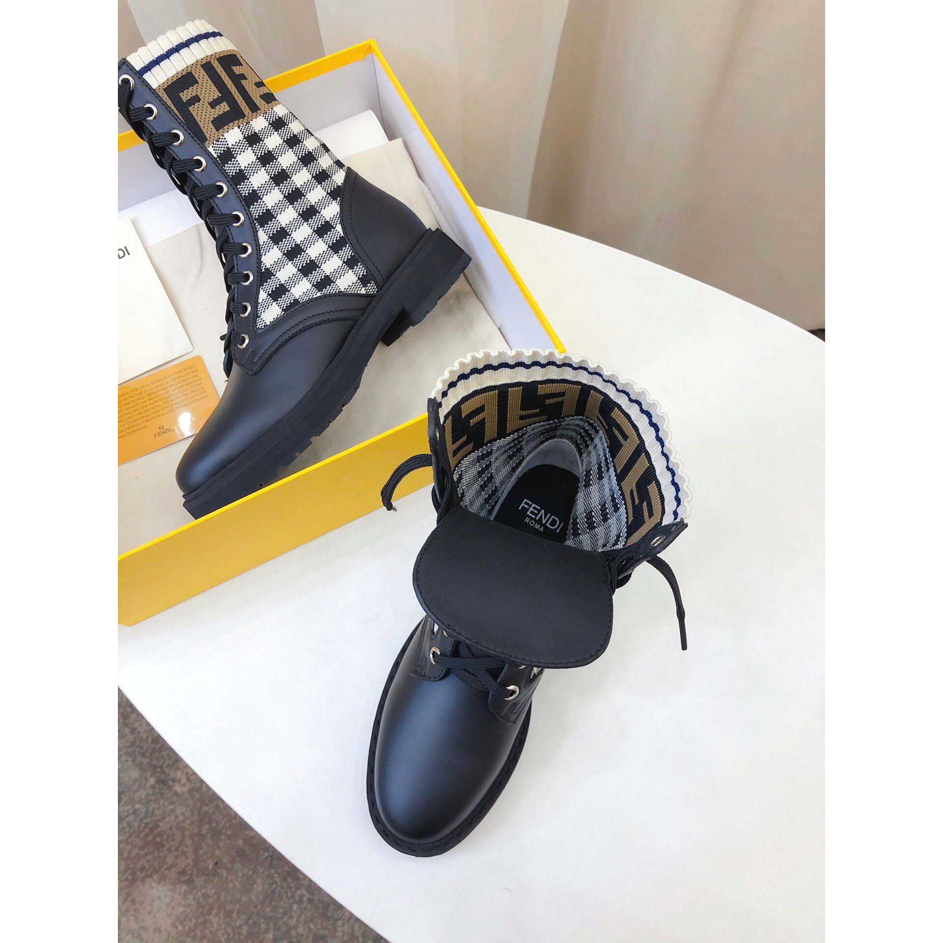 Fendi Leather Biker Boots - PerfectKickZ