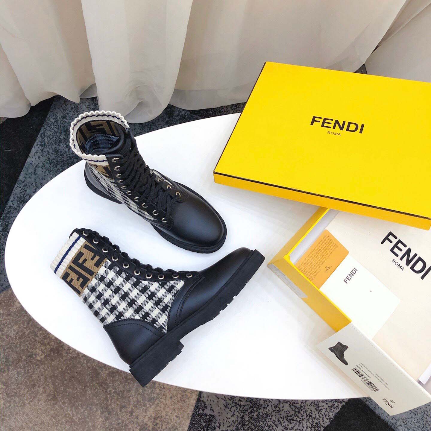Fendi Leather Biker Boots - PerfectKickZ