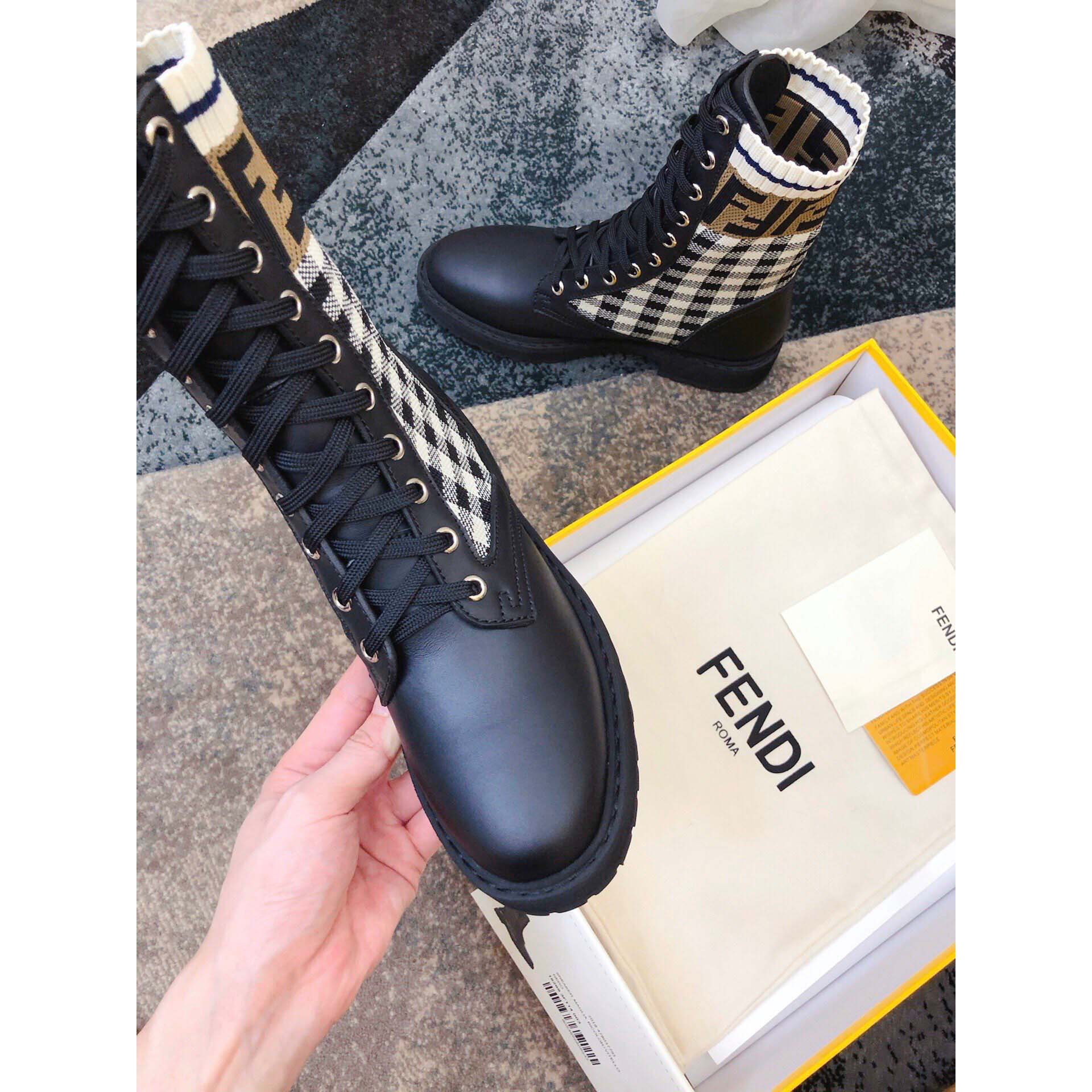 Fendi Leather Biker Boots - PerfectKickZ