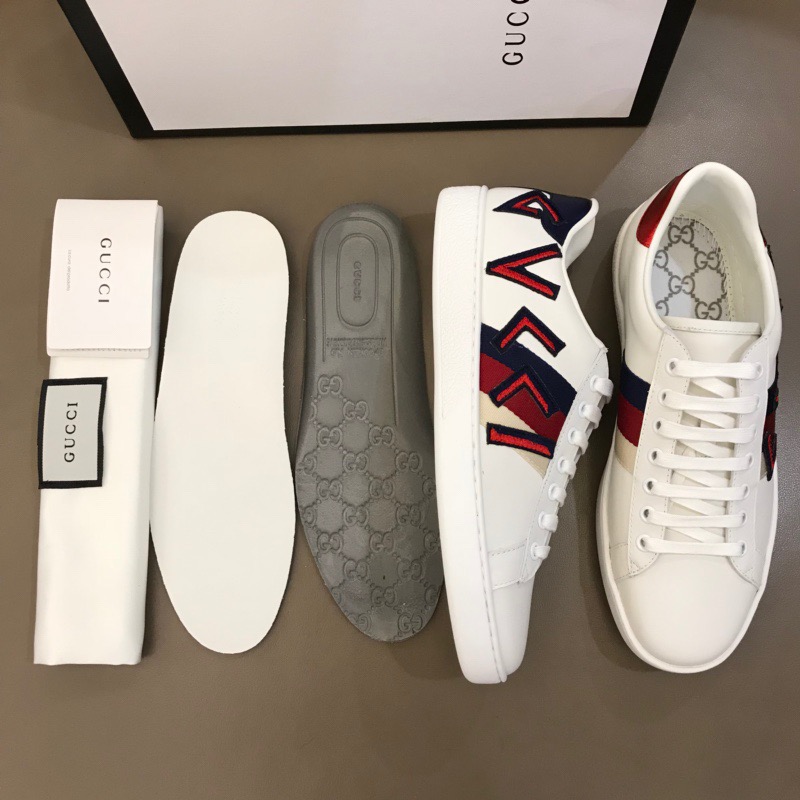 Gucci Letter Ace Embroidered Sneaker - PerfectKickZ