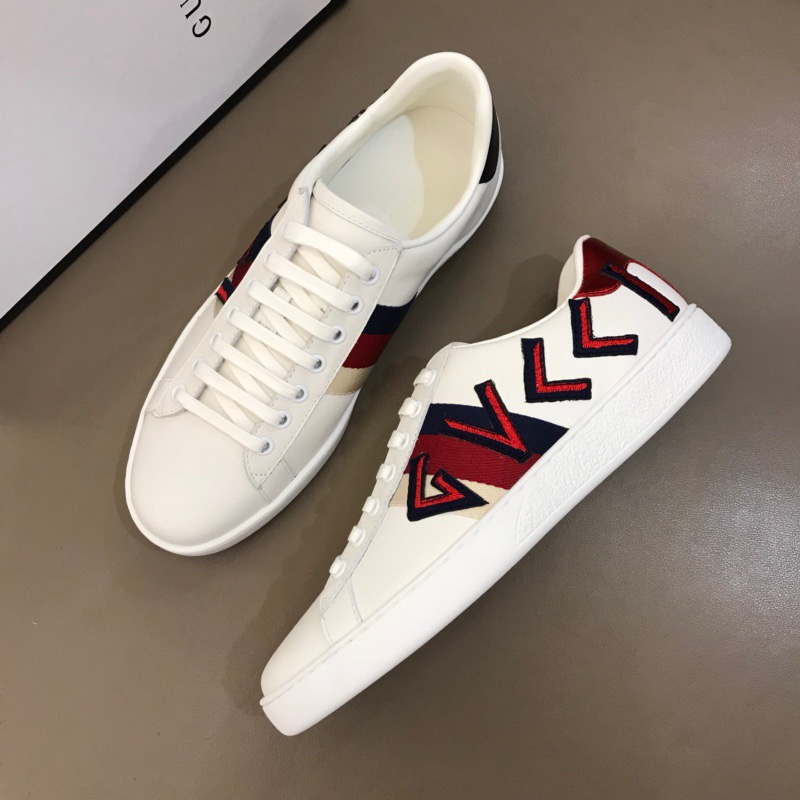 Gucci Letter Ace Embroidered Sneaker - PerfectKickZ