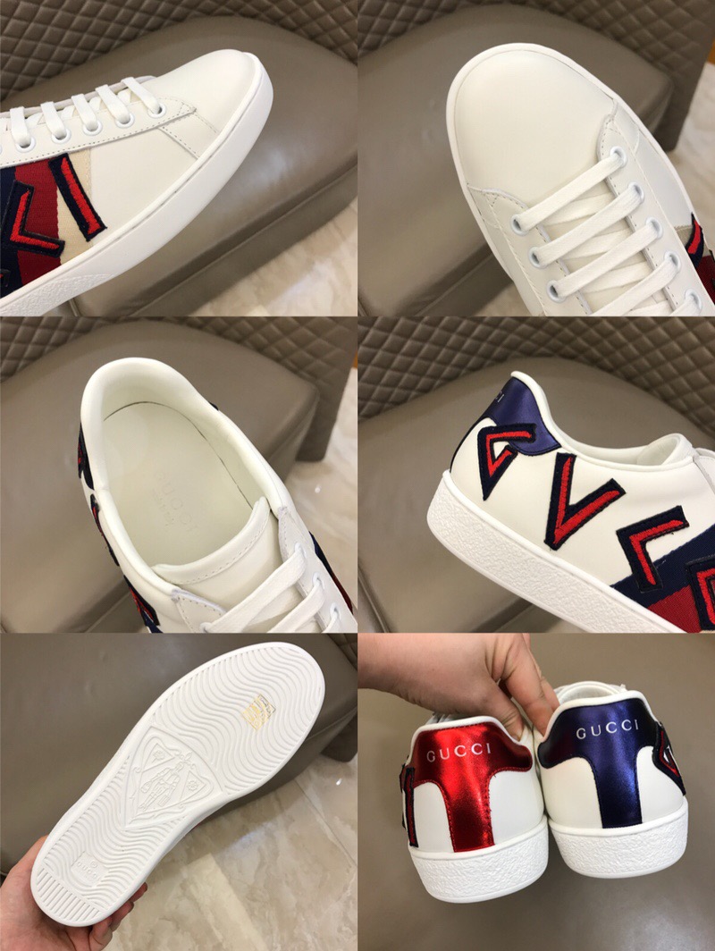 Gucci Letter Ace Embroidered Sneaker - PerfectKickZ