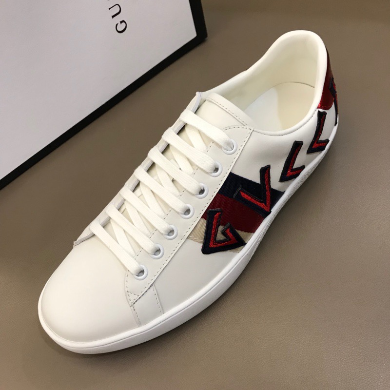 Gucci Letter Ace Embroidered Sneaker - PerfectKickZ