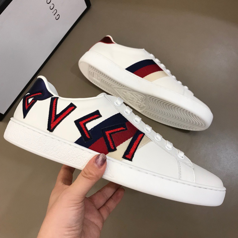 Gucci Letter Ace Embroidered Sneaker - PerfectKickZ
