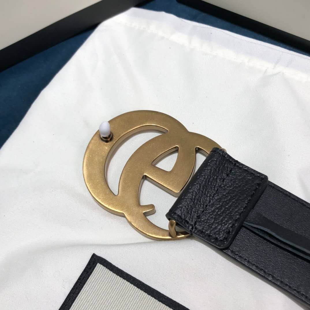 Gucci Black Belt ,1.5 Inch Buckle 3.003W*2.36 H Inches - PerfectKickZ