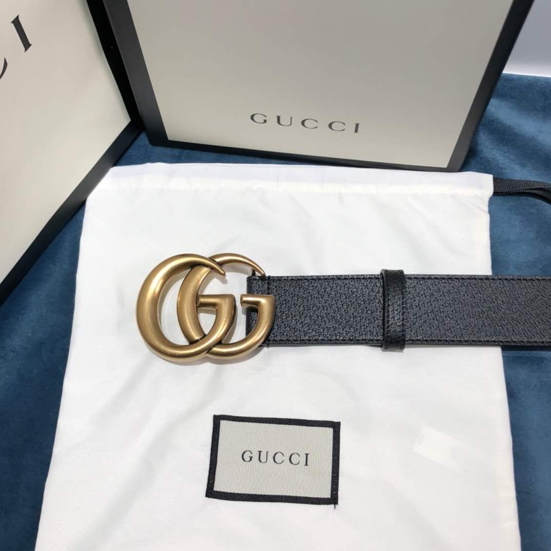 Gucci Black Belt ,1.5 Inch Buckle 3.003W*2.36 H Inches - PerfectKickZ