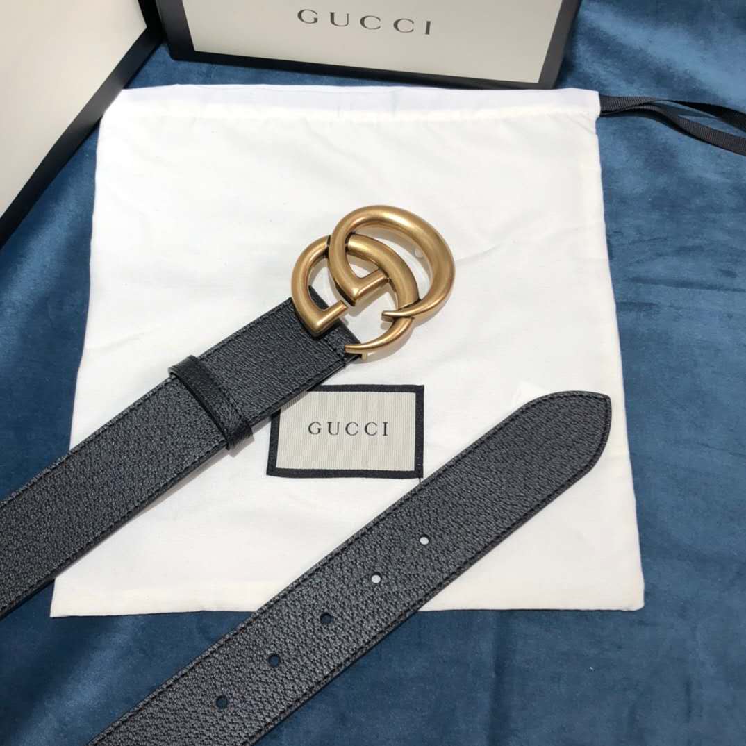 Gucci Black Belt ,1.5 Inch Buckle 3.003W*2.36 H Inches - PerfectKickZ