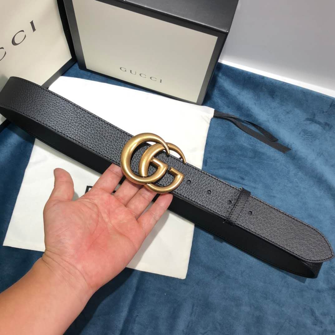 Gucci Black Belt ,1.5 Inch Buckle 3.003W*2.36 H Inches - PerfectKickZ