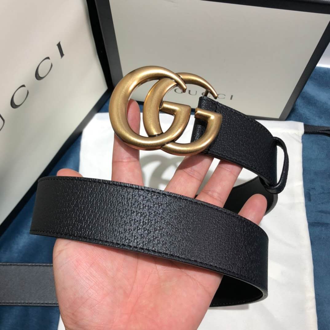 Gucci Black Belt ,1.5 Inch Buckle 3.003W*2.36 H Inches - PerfectKickZ