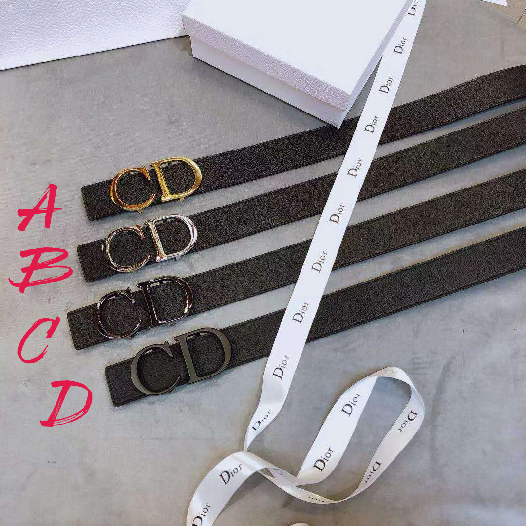 Dior 'CD' Leather Belt - PerfectKickZ