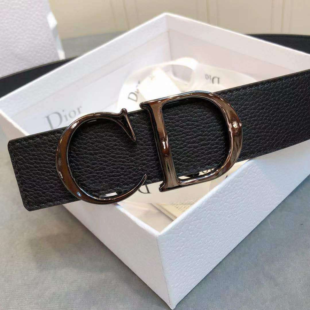 Dior 'CD' Leather Belt - PerfectKickZ